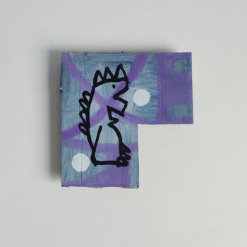 Картина под названием "Solo As" - Baptiste Gilloz, Подлинное произведение искусства, Акрил Установлен на Деревянная рама для…