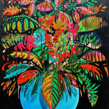 "Bouquet a tutiplen" başlıklı Tablo Baptiste Laurent tarafından, Orijinal sanat, Akrilik