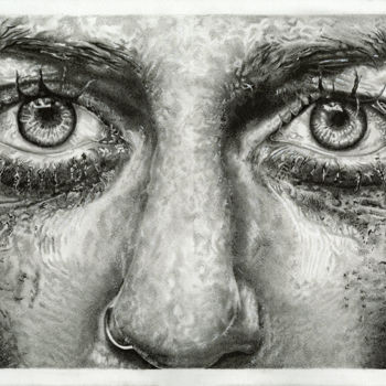 Desenho intitulada "Close Up" por Baptiste Molard (ArtBat), Obras de arte originais, Tinta