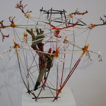 Escultura titulada "Canope N°5-2011" por Baptiste Vanweydeveldt, Obra de arte original, Madera