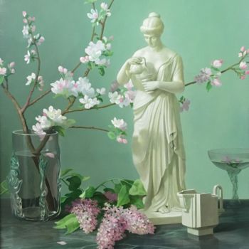 Картина под названием "Весна" - Galina Baranova, Подлинное произведение искусства, Масло