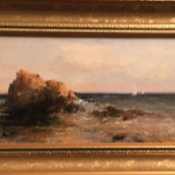 Картина под названием "Средиземское море" - Galina Baranova, Подлинное произведение искусства, Аксессуары