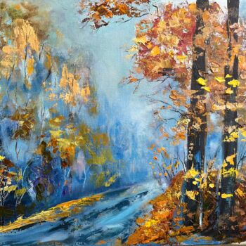 Peinture intitulée "Лес" par Eduard Baranov, Œuvre d'art originale, Huile