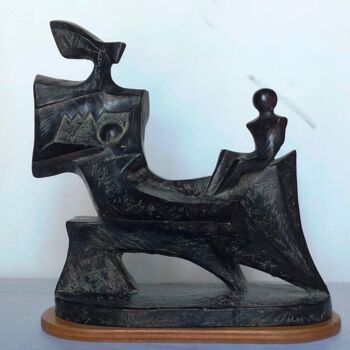 Skulptur mit dem Titel "EQUILIBRI" von Orazio Barbagallo, Original-Kunstwerk, Bronze
