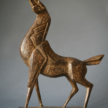 Sculpture titled "CAVALLO" by Orazio Barbagallo, Original Artwork, Bronze