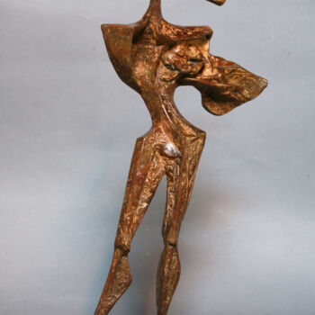 Sculpture intitulée "Nel Vento 3" par Orazio Barbagallo, Œuvre d'art originale, Bronze