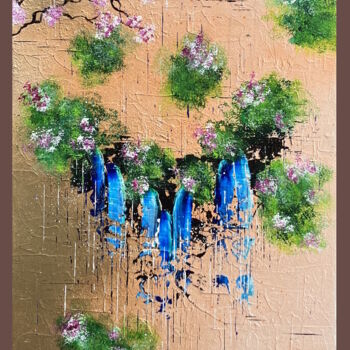 Painting titled "Shoganai" by Barbara ., Original Artwork, Acrylic Mounted on Wood Stretcher frame