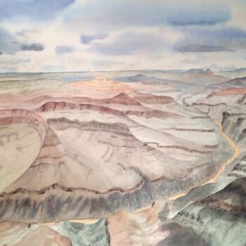 "Grand Canyon (depui…" başlıklı Tablo Barbara B. tarafından, Orijinal sanat, Suluboya Karton üzerine monte edilmiş