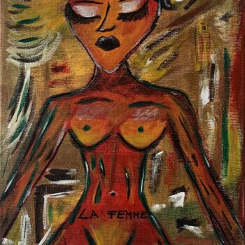 Painting titled "La Femme" by Barbara Bozsa, Original Artwork, Acrylic Mounted on Wood Stretcher frame
