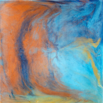Pittura intitolato "Gouden wind" da Barbara De Kort, Opera d'arte originale, Resina