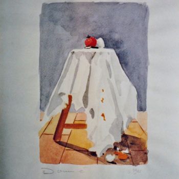 Peinture intitulée "Absturz" par Barbara Dominé, Œuvre d'art originale, Aquarelle