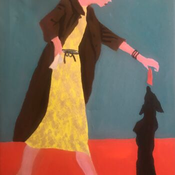 Peinture intitulée "Dog days" par Barbara Friehs, Œuvre d'art originale, Huile Monté sur Châssis en bois