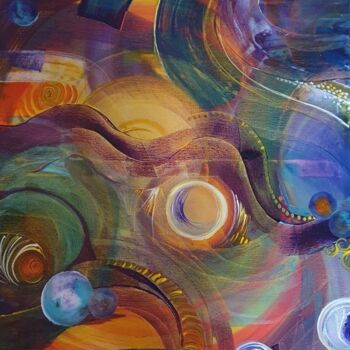 Painting titled "Spherical Symphony" by Barbara Fuhrmann, Original Artwork, Acrylic