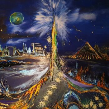 Pittura intitolato "Energy Point" da Barbara Fuhrmann, Opera d'arte originale, Acrilico