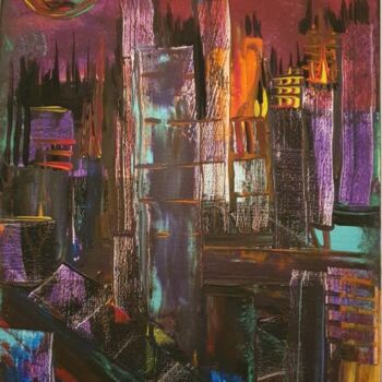 Painting titled "Skyline, Another Re…" by Barbara Fuhrmann, Original Artwork, Acrylic