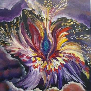 Painting titled "Divine Lilly" by Barbara Fuhrmann, Original Artwork, Acrylic