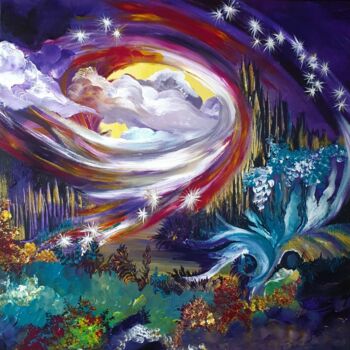 Картина под названием "Paradise Gained" - Barbara Fuhrmann, Подлинное произведение искусства, Акрил