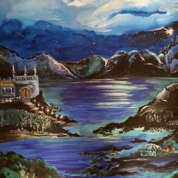 Painting titled "Castle Nights" by Barbara Fuhrmann, Original Artwork, Acrylic