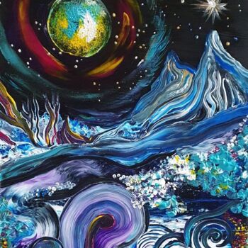 Картина под названием "Stellar Gateway" - Barbara Fuhrmann, Подлинное произведение искусства, Акрил