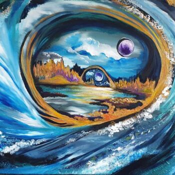 Peinture intitulée "Vibrational Surf" par Barbara Fuhrmann, Œuvre d'art originale, Acrylique