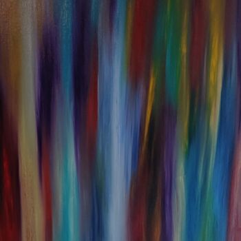 Картина под названием "boreales" - Barbara Girand, Подлинное произведение искусства, Масло Установлен на Деревянная рама для…