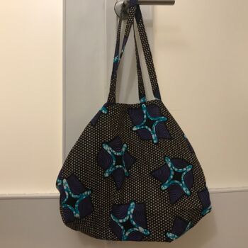 Текстильное искусство под названием "Tote bag en wax" - Barbara Job-Remy, Подлинное произведение искусства, Ткань