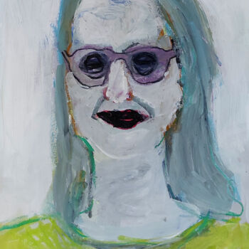 Rysunek zatytułowany „Porträt 26” autorstwa Barbara Kroll, Oryginalna praca, Akryl