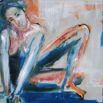 Pintura intitulada "Malicieuse" por Barbara Lavenda, Obras de arte originais, Acrílico