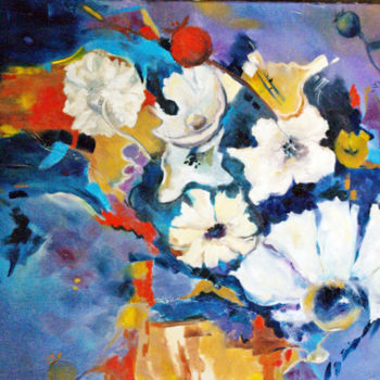 Malarstwo zatytułowany „kwiaty” autorstwa Barbara Makowska, Oryginalna praca, Olej