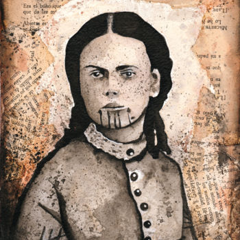 Painting titled "OLIVE OATMAN | MOHA…" by Barbara Melich, Original Artwork, Gouache
