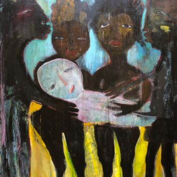 Malarstwo zatytułowany „"Adoption"” autorstwa Barbara Morin, Oryginalna praca, Akryl