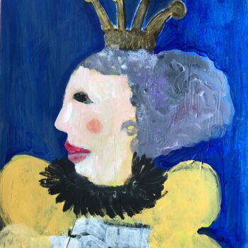 Painting titled "The Queen" by Barbara Morin, Original Artwork, Acrylic