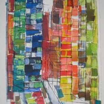 Картина под названием "26 th Street" - Barbara Piatti, Подлинное произведение искусства, Акварель