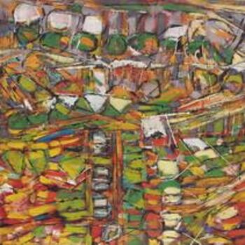 Pintura titulada "A l'envers" por Barbara Piatti, Obra de arte original, Oleo