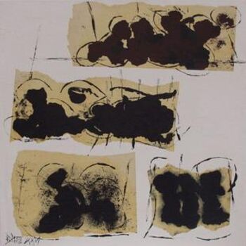 제목이 "4 en 1"인 미술작품 Barbara Piatti로, 원작, 기름 나무 들것 프레임에 장착됨