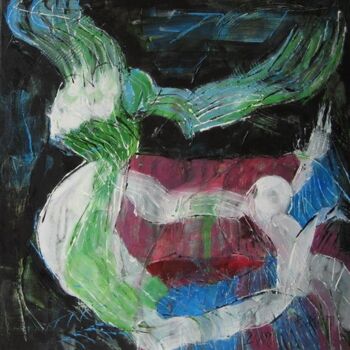 Malerei mit dem Titel "Soul Guardians" von Barbara Piatti, Original-Kunstwerk, Öl