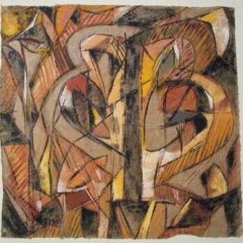 Painting titled "Cul de sac" by Barbara Piatti, Original Artwork, Gouache Mounted on Cardboard