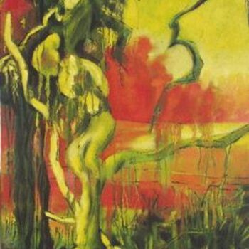 Pintura titulada "L'arbre du péché" por Barbara Piatti, Obra de arte original, Oleo