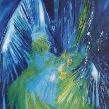 제목이 "Oiseau - Baigneur"인 미술작품 Barbara Piatti로, 원작, 기름