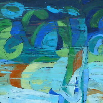 Painting titled "Bosphore (Bogazi)" by Barbara Piatti, Original Artwork, Oil