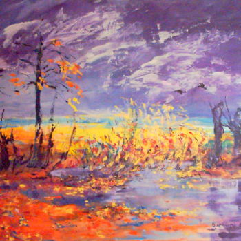 Painting titled "Un tel paysage, Suc…" by Barbara Przyborowska, Original Artwork, Acrylic Mounted on Wood Stretcher frame