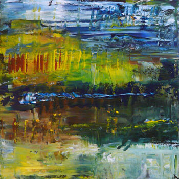 Painting titled "Open lake" by Barbara Tabachnick, Original Artwork, Acrylic