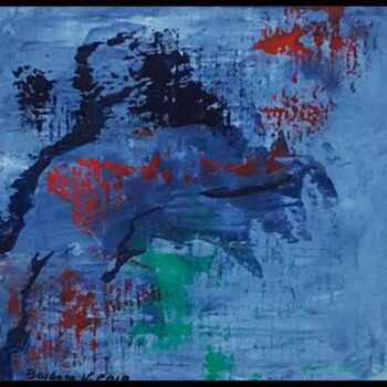 Pittura intitolato "Un peu du rouge (tr…" da Barbara Wykrota, Opera d'arte originale, Acrilico