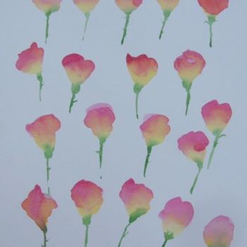 "Rosebuds" başlıklı Tablo Barbara Craig tarafından, Orijinal sanat, Suluboya