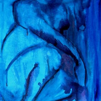 绘画 标题为“Blue mood” 由Barbara Craig, 原创艺术品, 丙烯