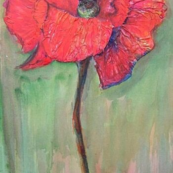 Peinture intitulée "Tall Poppy" par Barbara Craig, Œuvre d'art originale, Huile