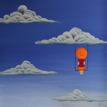 Peinture intitulée "Là-haut" par Barbara Eckgold, Œuvre d'art originale, Acrylique