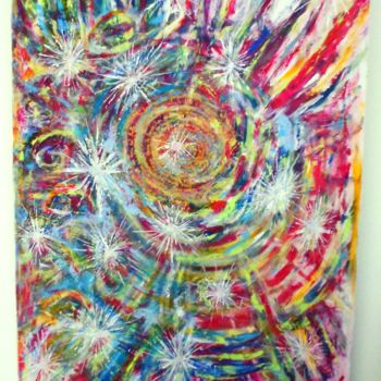 Peinture intitulée "Rainbow star of Love" par Barbara Hay (Alchimik of Love), Œuvre d'art originale, Acrylique