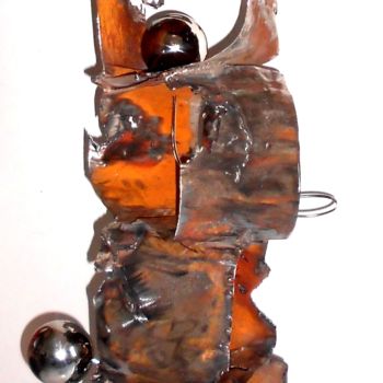Sculpture titled "Douceur en Cascade" by Barbara Hay (Alchimik of Love), Original Artwork, Stainless Steel