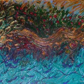 Painting titled "Sea scape" by Barbara Hughes, Original Artwork